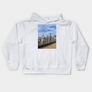 Seagulls Liberty Island Manhattan Skyline New York City Kids Hoodie